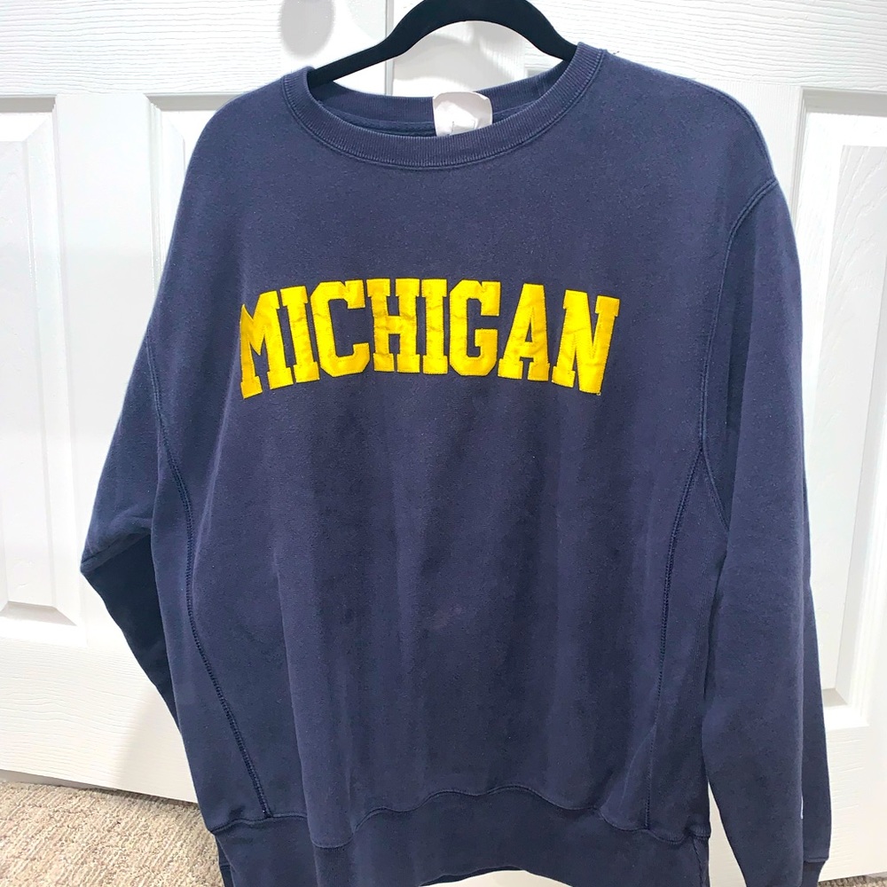 Vintage Embroidered University of Michigan Crewneck